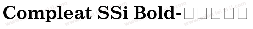 Compleat SSi Bold字体转换